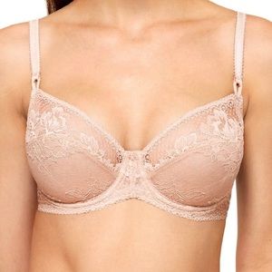 Walcoal 34/36G bra “Lace to Love” light beige